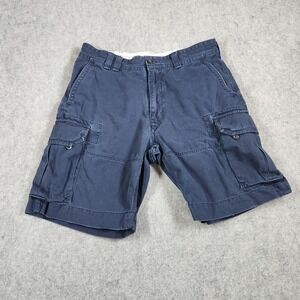 Polo Ralph Lauren Cargo Shorts Mens 36 Navy 100% Cotton Classic Casual Chino